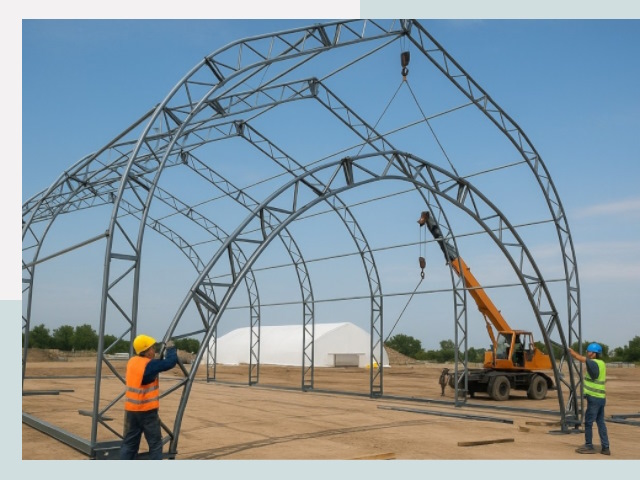 Монтаж ангаров в Таганроге от 611 руб. - Надежно и быстро